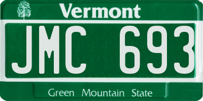 VT license plate JMC693