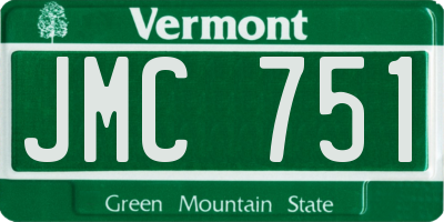 VT license plate JMC751