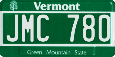 VT license plate JMC780
