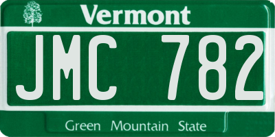 VT license plate JMC782
