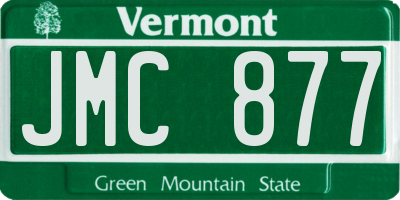 VT license plate JMC877