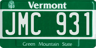 VT license plate JMC931