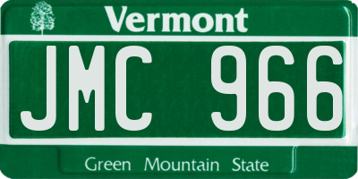 VT license plate JMC966