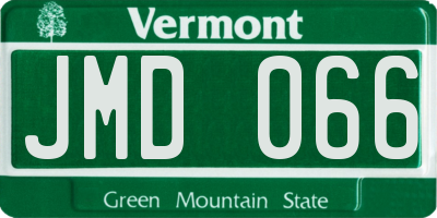VT license plate JMD066