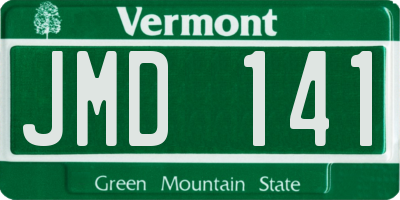 VT license plate JMD141