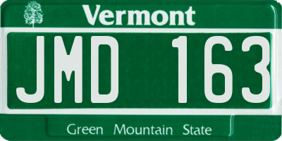 VT license plate JMD163