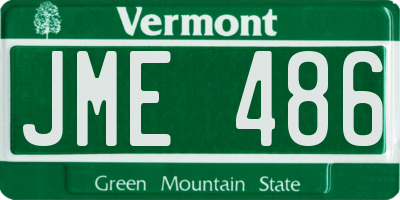 VT license plate JME486