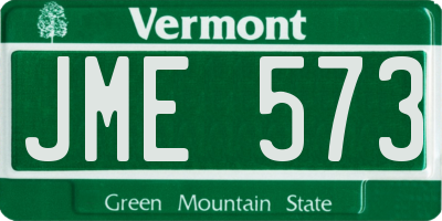 VT license plate JME573