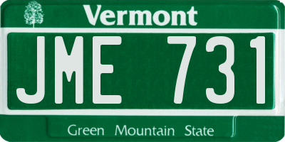 VT license plate JME731