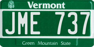 VT license plate JME737