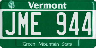 VT license plate JME944