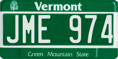 VT license plate JME974