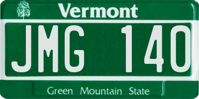 VT license plate JMG140