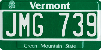 VT license plate JMG739