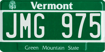 VT license plate JMG975