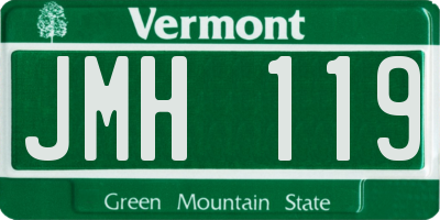 VT license plate JMH119