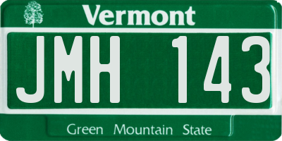 VT license plate JMH143