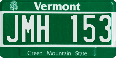 VT license plate JMH153