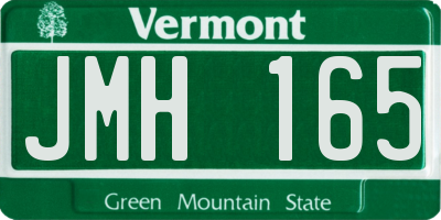 VT license plate JMH165
