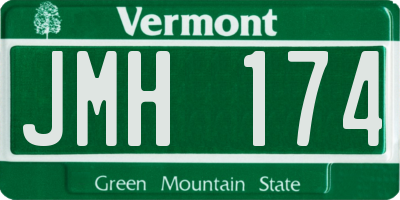 VT license plate JMH174