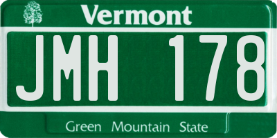 VT license plate JMH178