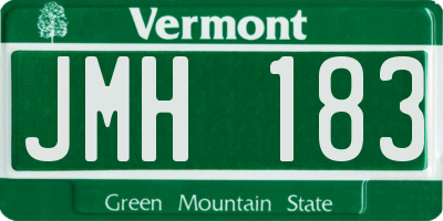 VT license plate JMH183
