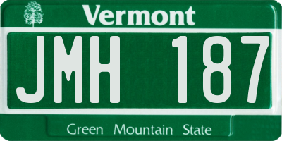 VT license plate JMH187