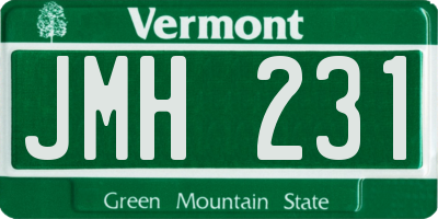 VT license plate JMH231