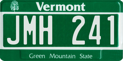 VT license plate JMH241