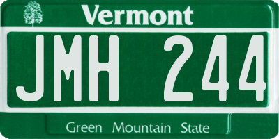 VT license plate JMH244
