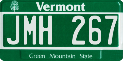 VT license plate JMH267