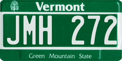 VT license plate JMH272