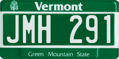 VT license plate JMH291