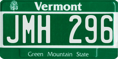 VT license plate JMH296