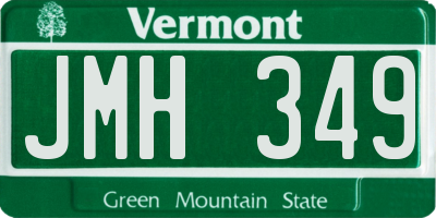 VT license plate JMH349