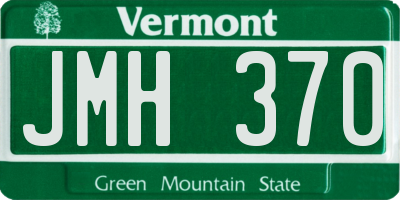 VT license plate JMH370