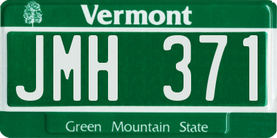 VT license plate JMH371