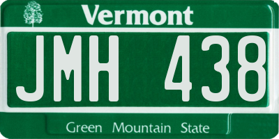 VT license plate JMH438