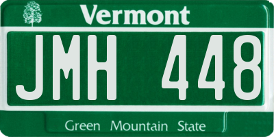 VT license plate JMH448
