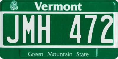 VT license plate JMH472
