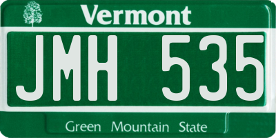 VT license plate JMH535