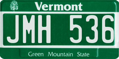VT license plate JMH536