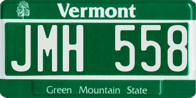 VT license plate JMH558
