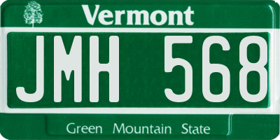 VT license plate JMH568