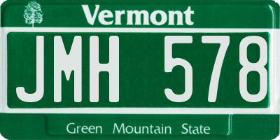 VT license plate JMH578
