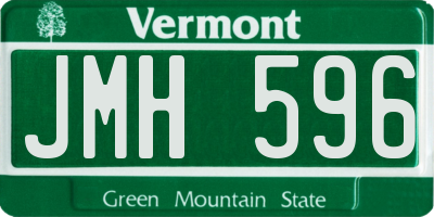 VT license plate JMH596