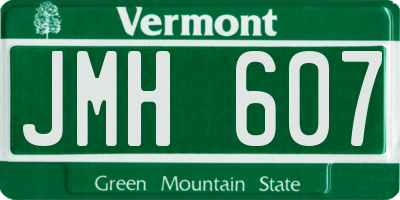 VT license plate JMH607