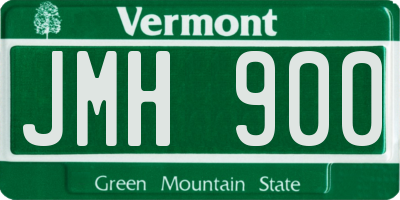 VT license plate JMH900