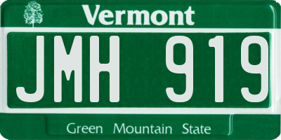 VT license plate JMH919