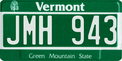 VT license plate JMH943